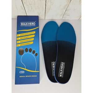 WALK HERO Medical Orthotic Insoles Comfort Support High Arch Mens 12-12.5 New